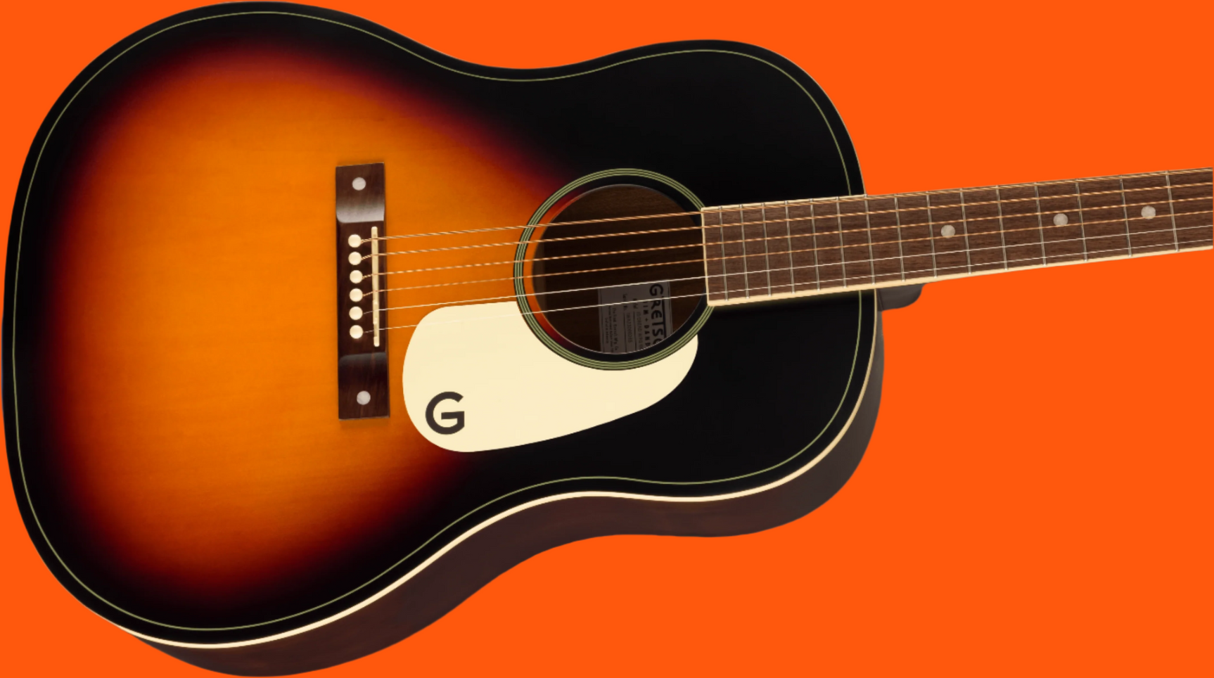 Gretsch Guitars Jim Dandy™ Dreadnought, Walnut Fingerboard, White Pickguard, Rex Burst