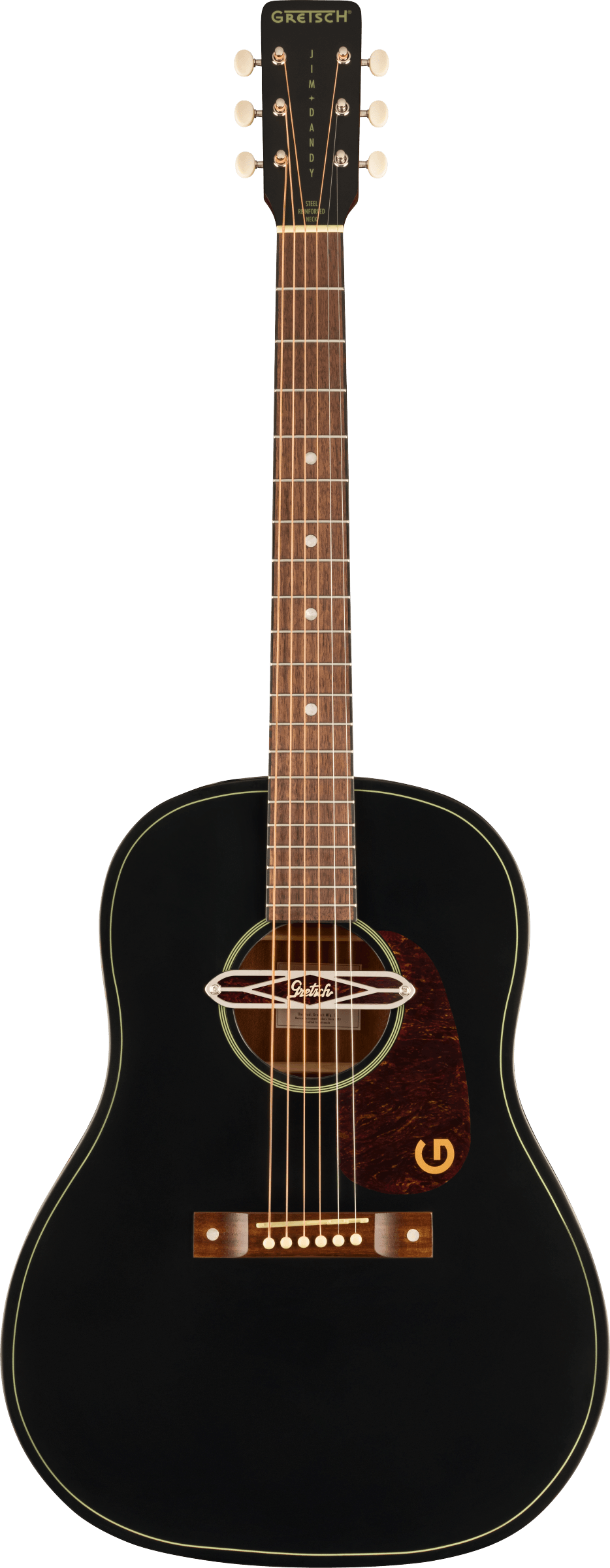 Gretsch Guitars Jim Dandy Deltoluxe Dreadnought,Black Top