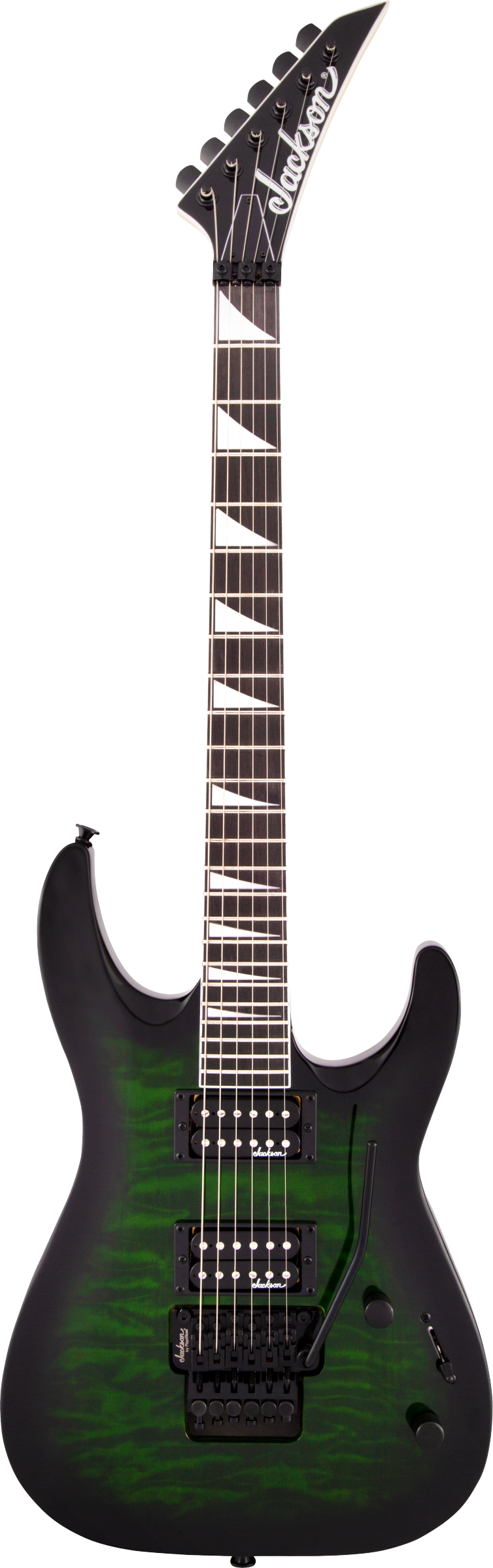 Jackson JS Series Dinky® Arch Top JS32Q DKA, Amaranth Fingerboard, Transparent Green Burst