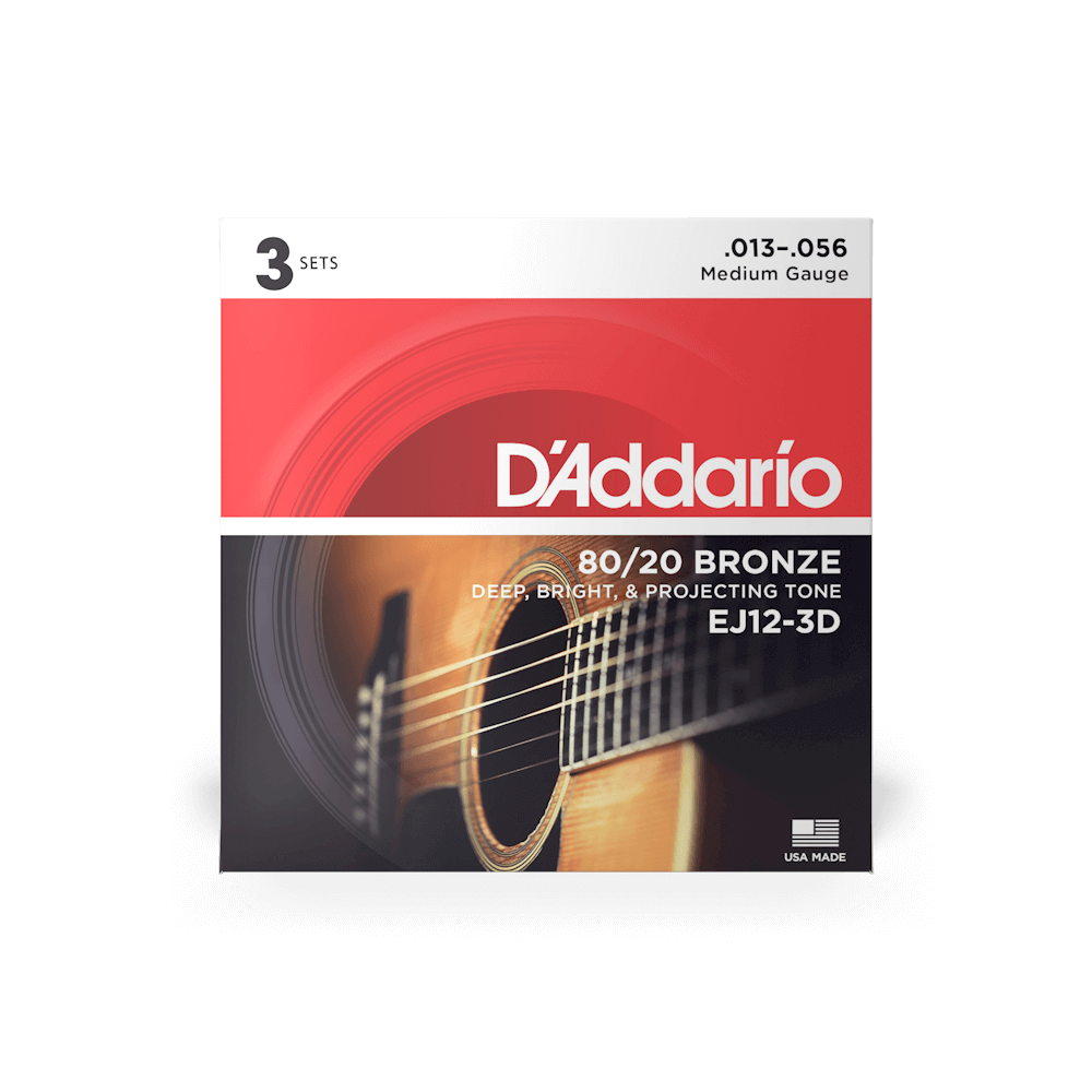 13-56 Medium Acoustic Guitar Strings EJ12