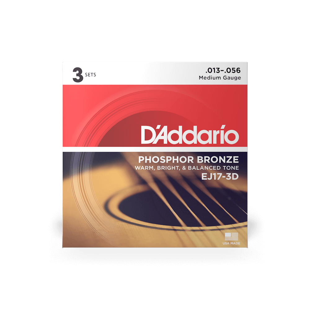 13-56 Medium Acoustic Guitar Strings EJ17