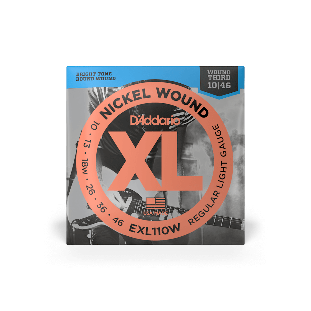 10-46 Regular Light Wound 3rd Electric Guitar Strings EXL110W