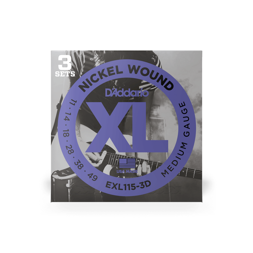 11-49 Medium Electric Guitar Strings EXL115