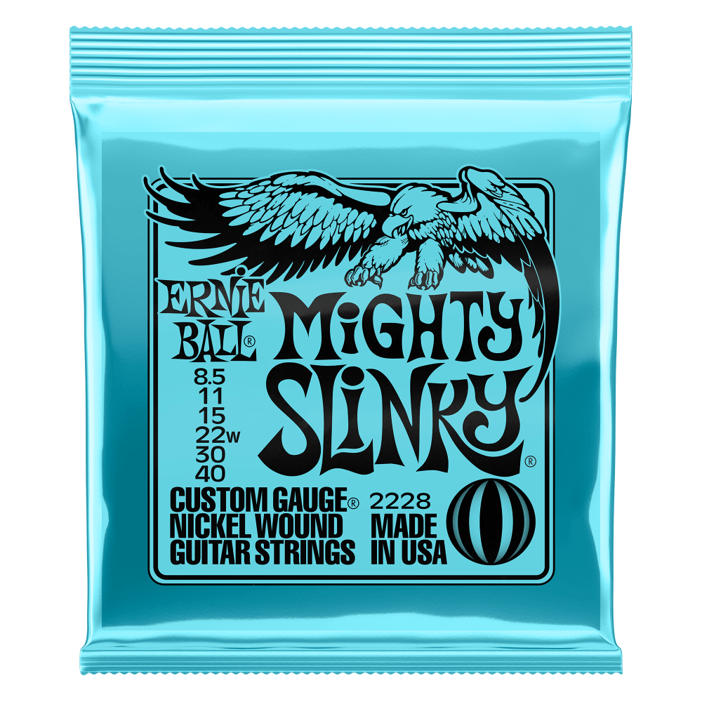 Mighty Slinky Nickel Wound Electric Guitar Strings 8.5-40 Gauge