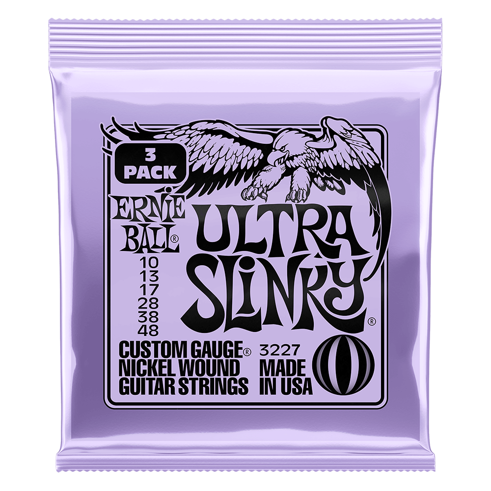 Ultra Slinky Nickel Wound Electric Guitar Strings 10-48 Gauge - 3 Pack