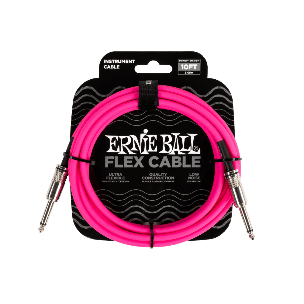 Ernie Ball FLEX Straight to Straight Instrument Cable 10 ft. Blue