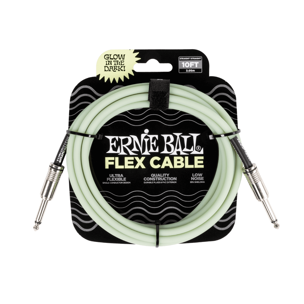 Ernie Ball FLEX Straight to Straight Instrument Cable 10 ft. Blue