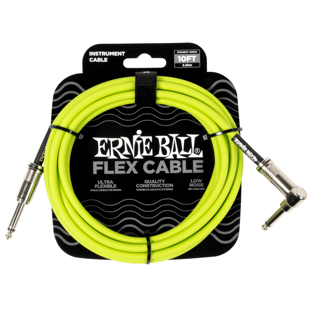 Ernie Ball FLEX Straight to Straight Instrument Cable 10 ft. Blue