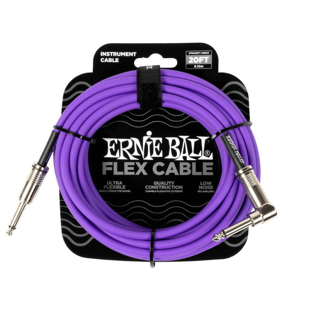 Ernie Ball FLEX Straight to Straight Instrument Cable 10 ft. Blue