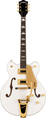 Gretsch G5422TG Electromatic® Classic Hollow Body Double-Cut with Bigsby® and Gold Hardware, Laurel Fingerboard, Snowcrest White