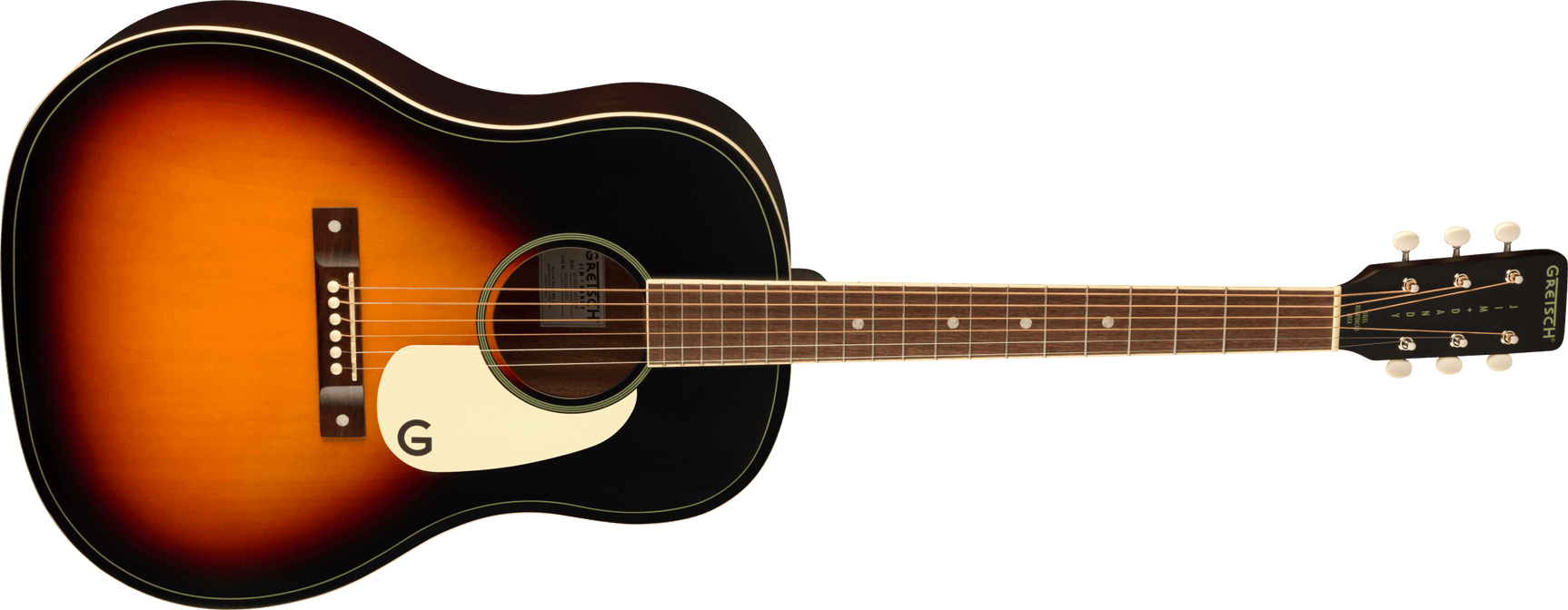 Gretsch Guitars Jim Dandy™ Dreadnought, Walnut Fingerboard, White Pickguard, Rex Burst