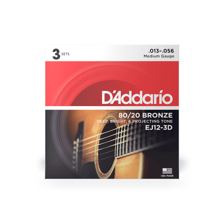 13-56 Medium Acoustic Guitar Strings EJ12