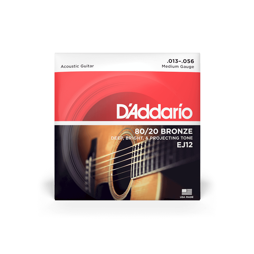 13-56 Medium Acoustic Guitar Strings EJ12