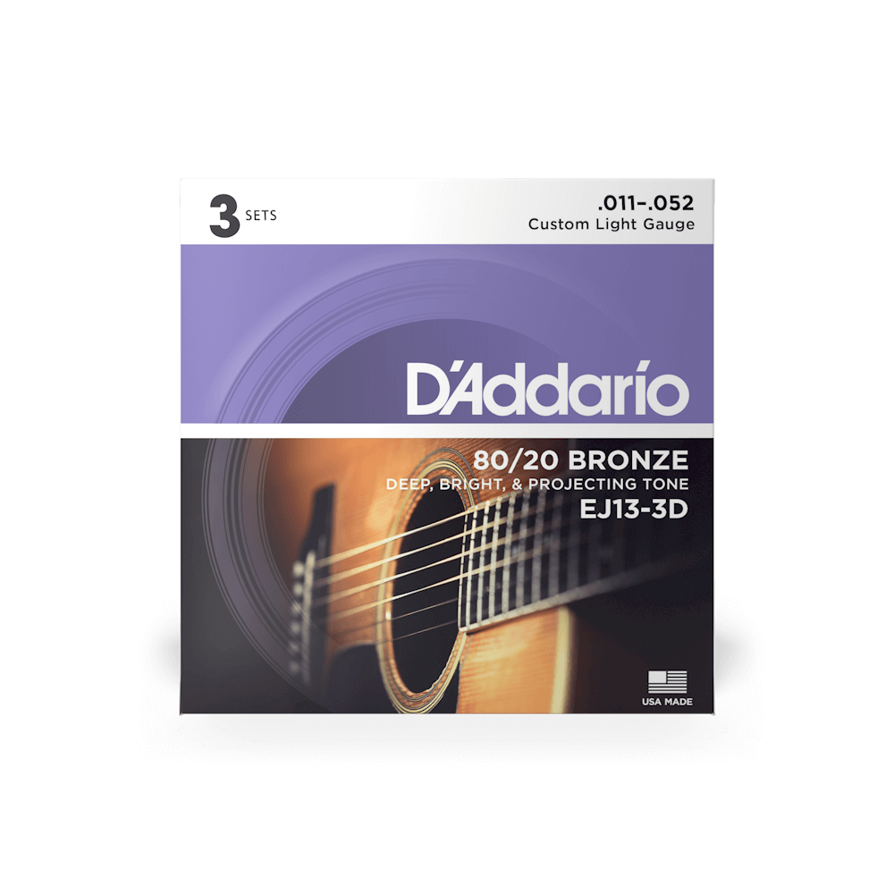 11-52 Custom Light Acoustic Guitar Strings EJ13