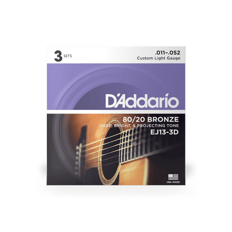 11-52 Custom Light Acoustic Guitar Strings EJ13