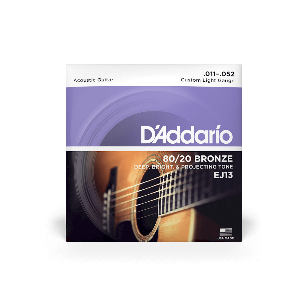11-52 Custom Light Acoustic Guitar Strings EJ13