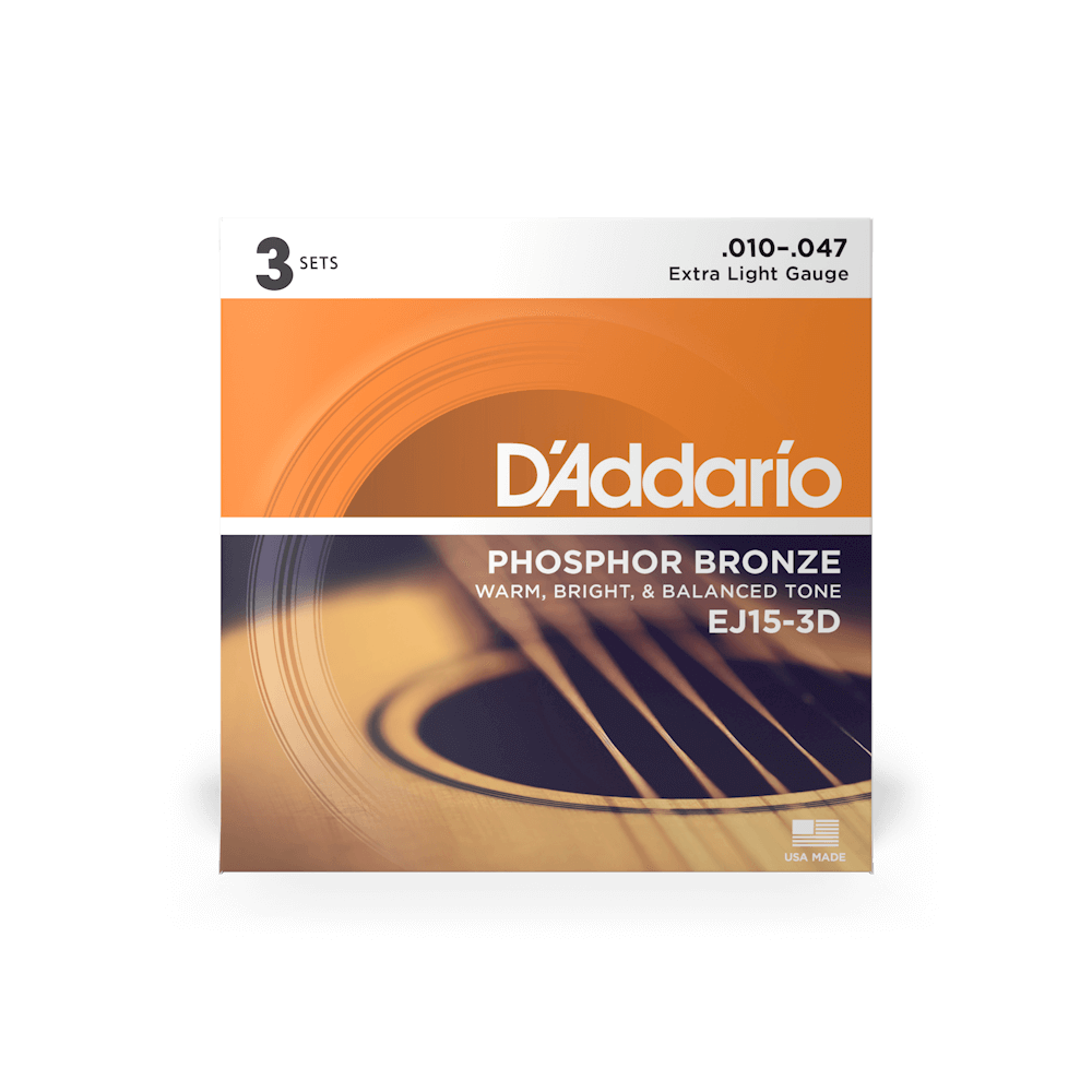 10-45 Extra Light Acoustic Guitar Strings EJ15