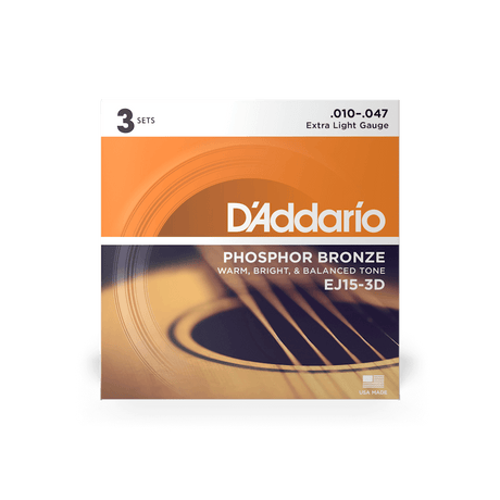 10-45 Extra Light Acoustic Guitar Strings EJ15