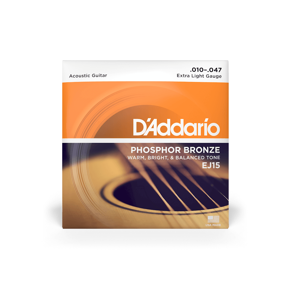 10-45 Extra Light Acoustic Guitar Strings EJ15
