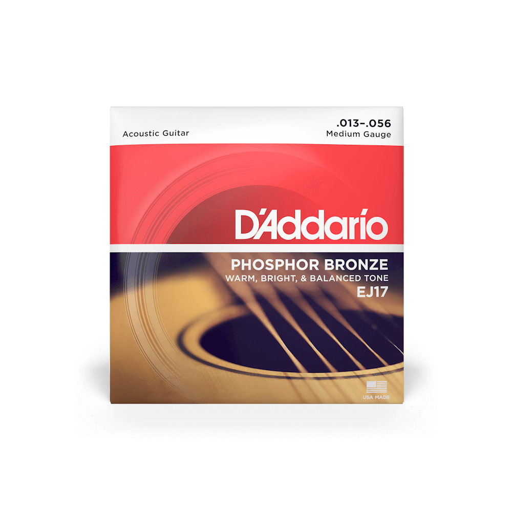 13-56 Medium Acoustic Guitar Strings EJ17