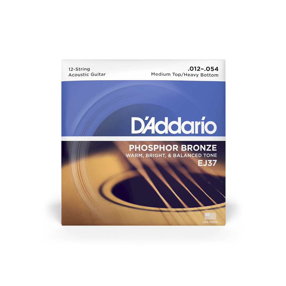 12-54 Medium Top/Heavy Bottom 12-String Acoustic Guitar Strings EJ37