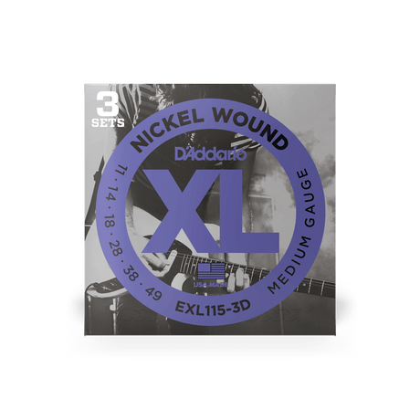 11-49 Medium Electric Guitar Strings EXL115