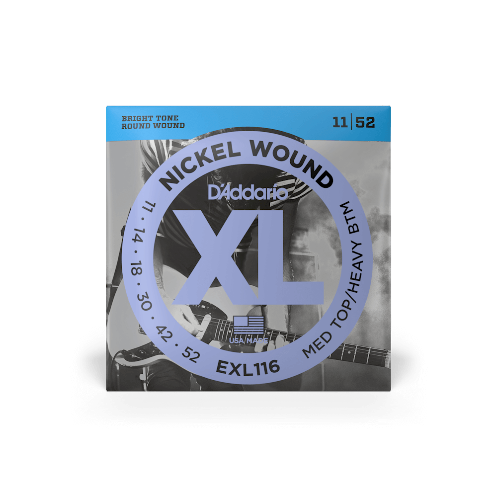 11-52 Medium Top/Heavy Bottom Electric Guitar Strings EXL116