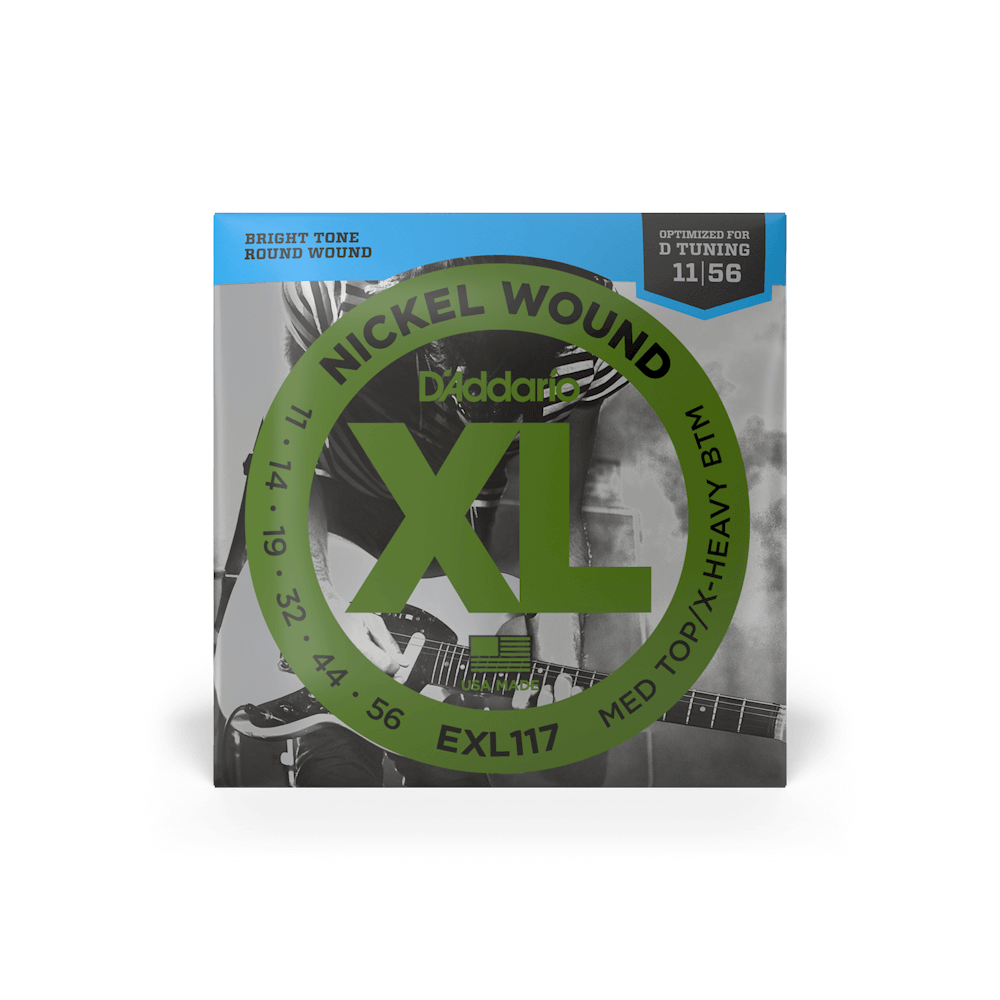 11-56 Medium Top/Extra Heavy Bottom Electric Guitar Strings EXL117