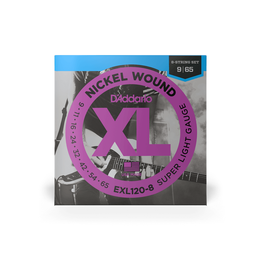 09-65 Super Light 8-String Electric Guitar Strings EXL120-8