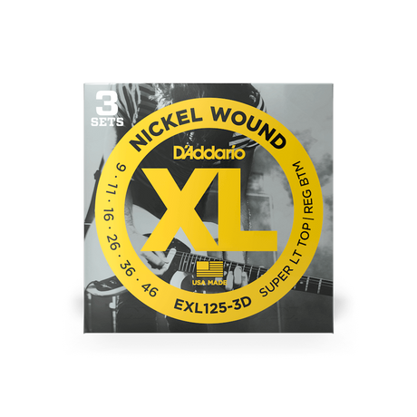 09-46 Super Light Top/Regular Bottom Electric Guitar Strings EXL125