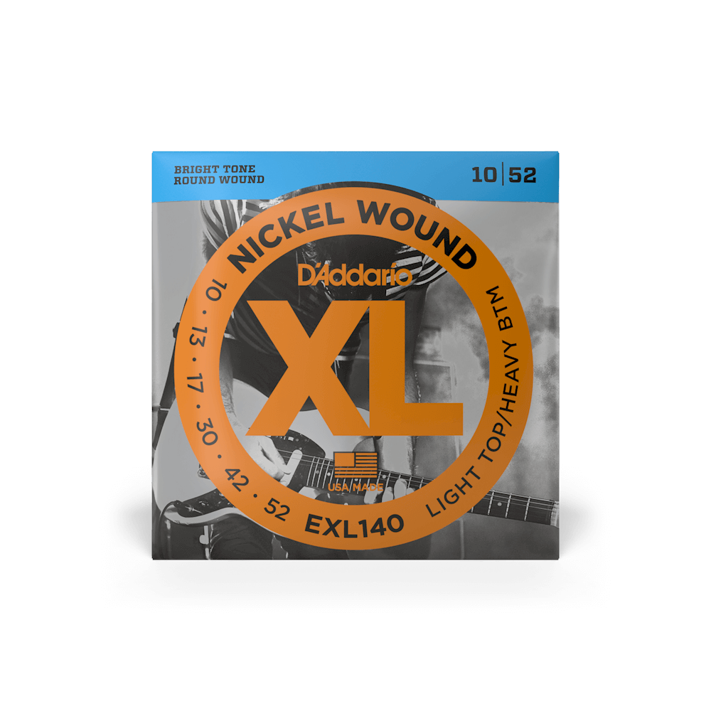 10-52 Light Top/Heavy Bottom Electric Guitar Strings EXL140