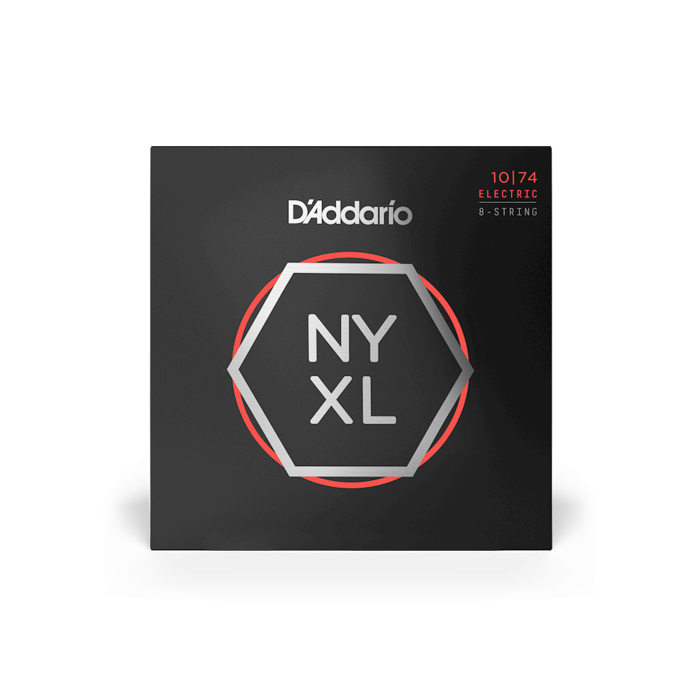 10-74 Light Top/Heavy Bottom 8-String Electric Guitar Strings NYXL1074