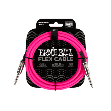 Ernie Ball FLEX Straight to Straight Instrument Cable 10 ft. Blue