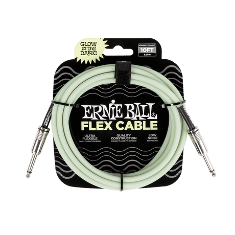 Ernie Ball FLEX Straight to Straight Instrument Cable 10 ft. Blue