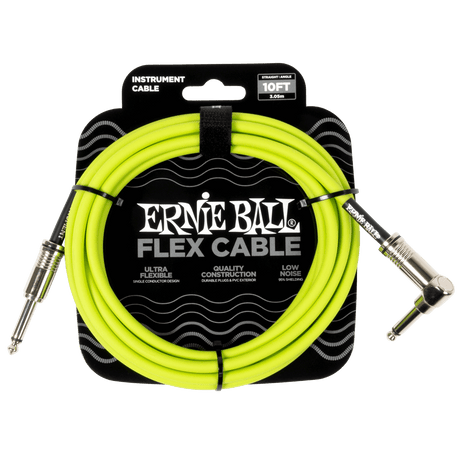 Ernie Ball FLEX Straight to Straight Instrument Cable 10 ft. Blue