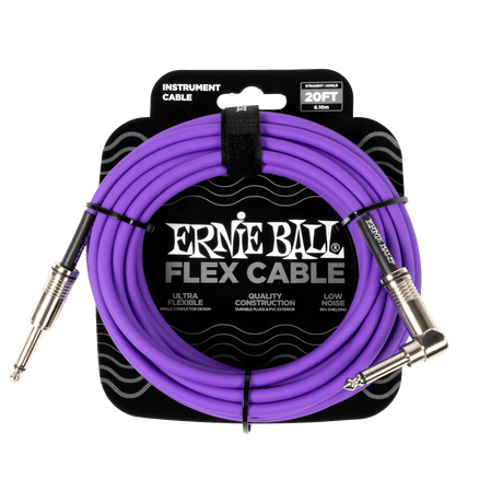 Ernie Ball FLEX Straight to Straight Instrument Cable 10 ft. Blue