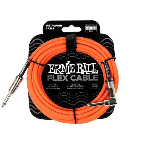Ernie Ball FLEX Straight to Straight Instrument Cable 10 ft. Blue